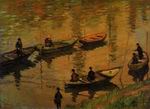 (image for) Claude Oscar Monet paintings art Anglers On The Seine At Poissy
