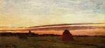 (image for) Claude Monet Paintings Grainstacks at Chailly at Sunrise 1865