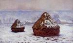(image for) Claude Monet Paintings artwork Grainstacks Snow Effect 1890-1891