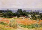 (image for) Handmade Oil painting for home canvas, oil painting framed canvas for living room Claude Monet Paintings Haystack at Giverny 1886