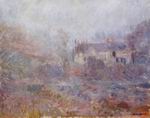 (image for) Claude Monet Paintings artwork Houses at Falaise in the Fog 1885