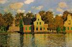 (image for) Claude Monet Paintings Houses on the Zaan River at Zaandam 1871