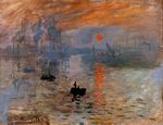 (image for) Handmade Oil painting for home canvas, oil painting framed canvas for living room Claude Monet Paintings Impression Sunrise 1873