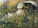 (image for) Handmade Oil painting for home canvas, oil painting framed canvas for living room Claude Monet art In the Meadow (detail) 1876