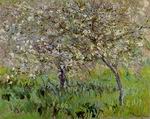 (image for) Handmade Oil painting for home canvas, oil painting framed canvas for living room Claude Monet Apple Trees In Bloom At Giverny