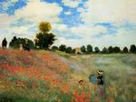 (image for) Handmade Oil painting for home canvas, oil painting framed canvas for living room Claude Monet Painting Poppies at Argenteuil 1873