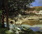 (image for) Claude Monet Paintings artwork River Scene at Bennecourt 1868