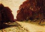 (image for) Claude Monet Paintings artwork Road in a Forest 1864