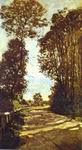 (image for) Claude Monet Paintings art Road to the Saint-Simeon Farm 1864