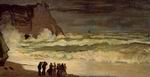 (image for) Claude Monet Paintings artwork Rough Sea at Etretet 1868-1869