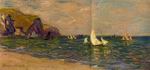 (image for) Claude Monet Paintings artwork Sailboats at Sea Pourville 1882