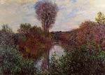 (image for) Handmade Oil painting for home canvas, oil painting framed canvas for living room Small Arm of the Seine at Mosseaux 1878