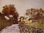 (image for) Handmade Oil painting for home canvas, oil painting framed canvas for living room Snow at Argenteuil 1874