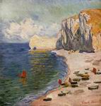(image for) Handmade oil painting Copy paintings of famous artists The Beach and the Falaise dAmont 1885