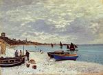 (image for) Handmade oil painting Copy paintings of famous artists The Beach at Sainte-Adresse 1867