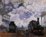 Claude Oscar Monet paintings art Arrival At Saint Lazare Station