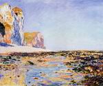 Claude Oscar Monet Beach and Cliffs at Pourville Morning Effect