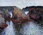 Claude Oscar Monet artwork Belle-Ile Rocks at Port-Goulphar 1886
