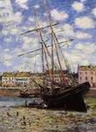 Claude Oscar Monet paintings artwork Boat At Low Tide At Fecamp