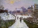 Claude Oscar Monet art Boulevard St Denis Argenteuil Snow Effect