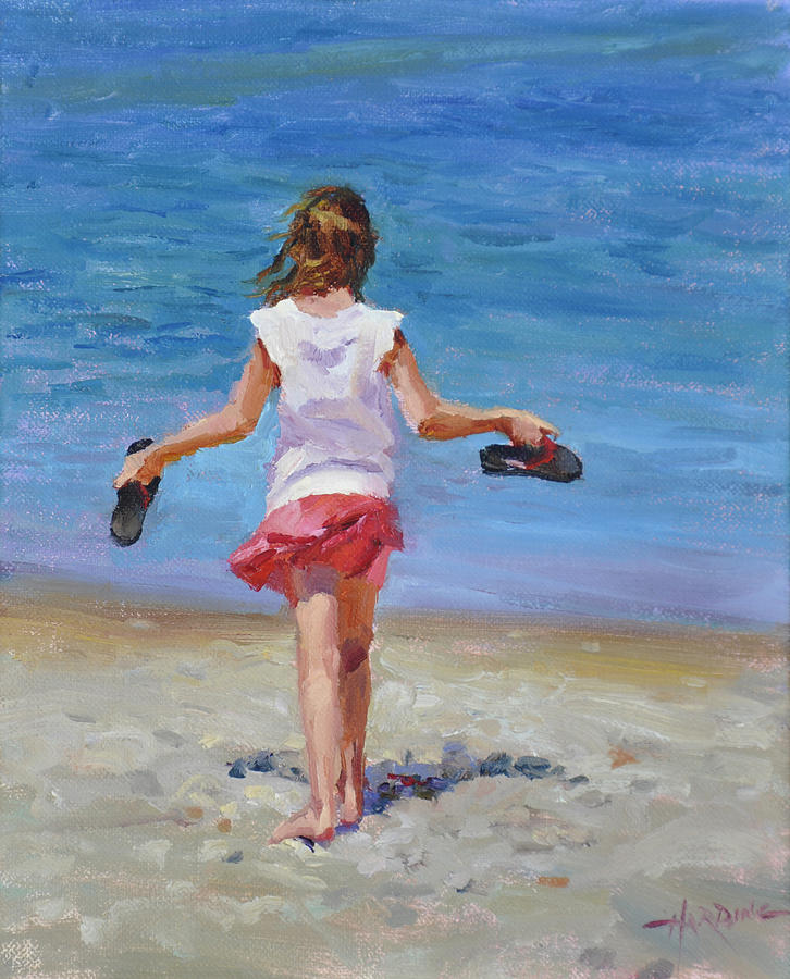 (image for) Handmade oil painting Copy paintings of famous artists Scott harding painting flip flops - Click Image to Close