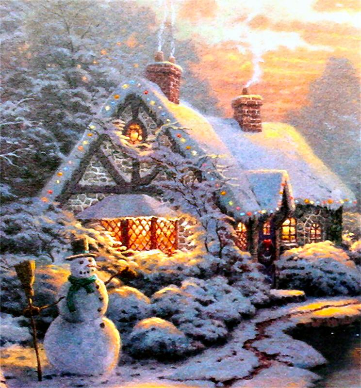 (image for) Reproductions Thomas oil painting on canvas Christmas Evening