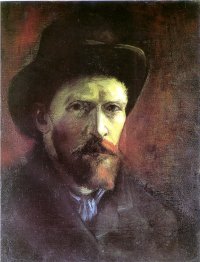 (image for) Van Gogh paintings artwork Self Portrait in a Dark Felt Hat - Click Image to Close