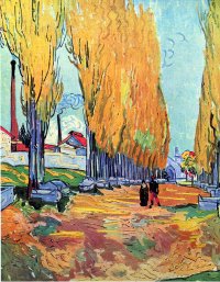 (image for) Handmade oil painting Copy paintings of famous artists Van Gogh paintings artwork Les Alyscamps - Click Image to Close