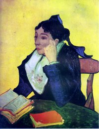 (image for) Van Gogh paintings artwork LArlesienne: Madame Ginoux With Books - Click Image to Close