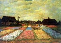 (image for) Handmade Oil painting for home canvas, oil painting framed canvas for living room Van Gogh paintings artwork Bulb Fields