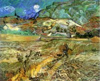 (image for) Van Gogh paintings artwork Enclosed Wheat Field With Peasant - Click Image to Close