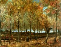 (image for) Handmade oil painting Copy paintings of famous artists Van Gogh paintings artwork Lane With Poplars