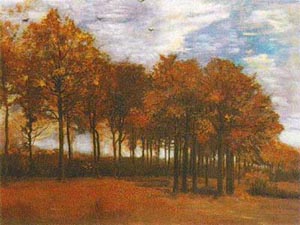 (image for) Handmade oil painting Copy paintings of famous artists Van Gogh paintings artwork Autumn Landscape