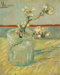 (image for) Van Gogh paintings artwork Blossoming Almond Branch in a Glass - Click Image to Close