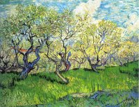 (image for) Handmade oil painting Copy paintings of famous artists Van Gogh paintings artwork Orchard in Blossom I