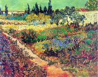 (image for) Van Gogh paintings artwork Flowering Garden With Path